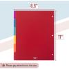 imageMr Pen Binder Dividers 6 Tab Dividers Pack of 2 Sets 12 Dividers Total Dividers Plastic Dividers for 3 Ring Binder Binder Dividers with Tabs Binder Tabs 3 Ring Binder DividersRed