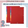 imageMr Pen Binder Dividers 6 Tab Dividers Pack of 2 Sets 12 Dividers Total Dividers Plastic Dividers for 3 Ring Binder Binder Dividers with Tabs Binder Tabs 3 Ring Binder DividersRed