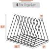 imageMr Pen Triangle Wire Magazine Holder 9 Slots 2 Pack Triangle Desk Organizers Metal Wire Magazine Holder Vinyl Holder Magazine Holder for Desk Vinyl Record Organizer Vinyl Rack Magazine Rack