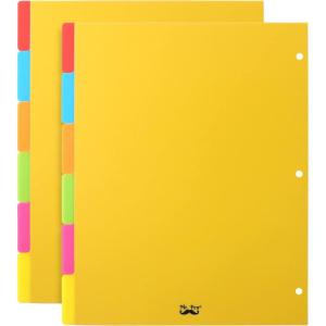 imageMr Pen Binder Dividers 6 Tab Dividers Pack of 2 Sets 12 Dividers Total Dividers Plastic Dividers for 3 Ring Binder Binder Dividers with Tabs Binder Tabs 3 Ring Binder DividersYellow