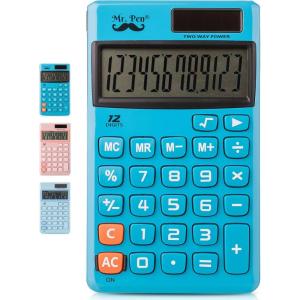 imageMr Pen Standard Function Calculator 12 Digits Small Calculator Light Blue Solar Calculator Pocket Calculator Simple Calculator Basic Office Calculators Solar Handheld CalculatorBlue