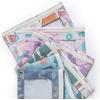 imageMr Pen 2 Pack Pencil Cases Pink and Yellow Flat Zipper Pouch for 3 Ring BinderAbstract Apricot