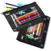 imageMr Pen 2 Pack Pencil Cases Pink and Yellow Flat Zipper Pouch for 3 Ring BinderBlack