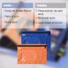 imageMr Pen 2 Pack Pencil Cases Pink and Yellow Flat Zipper Pouch for 3 Ring BinderBlue and Orange