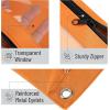 imageMr Pen 2 Pack Pencil Cases Pink and Yellow Flat Zipper Pouch for 3 Ring BinderBlue and Orange