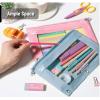 imageMr Pen 2 Pack Pencil Cases Pink and Yellow Flat Zipper Pouch for 3 Ring BinderBlue and Pink