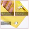 imageMr Pen 2 Pack Pencil Cases Pink and Yellow Flat Zipper Pouch for 3 Ring BinderPink and Yellow