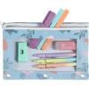 imageMr Pen 2 Pack Pencil Cases Pink and Yellow Flat Zipper Pouch for 3 Ring BinderSpring Flowers