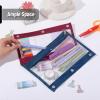 imageMr Pen 2 Pack Pencil Cases Pink and Yellow Flat Zipper Pouch for 3 Ring BinderVintage