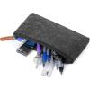 imageMr Pen 3 Pc Black Felt Small Pen Case with Zipper Office Supplies Canvas Pencil BagC Black