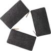 imageMr Pen 3 Pc Black Felt Small Pen Case with Zipper Office Supplies Canvas Pencil BagC Black