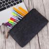 imageMr Pen 3 Pc Black Felt Small Pen Case with Zipper Office Supplies Canvas Pencil BagC Black