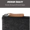 imageMr Pen 3 Pc Black Felt Small Pen Case with Zipper Office Supplies Canvas Pencil BagC Black