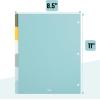 imageMr Pen 3 Ring Binder Dividers with Tabs 2 Sets 6 PackSet Letter Size Earthlight Colors Plastic 6 Tab Dividers for 3 Ring Binder with 12 pcs Labels