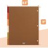 imageMr Pen 3 Ring Binder Dividers with Tabs 2 Sets 6 PackSet Letter Size Spice Blend Colors Plastic 6 Tab Dividers for 3 Ring Binder with 12 pcs Labels