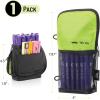imageMr Pen Cute Pencil Case Pouch Sit ampamp Lay MeshView Design Black ampamp Lawn Green Interior Pocket ampamp 2 Elastic Binder Loops Standing Pencil Case for Girls and Boys