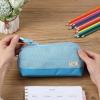 imageMr Pen Fabric Pencil Case Pouch Blue Triangular Shape Pencil PouchBlue