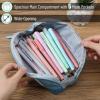 imageMr Pen Fabric Pencil Case Pouch Blue Triangular Shape Pencil PouchBlue