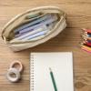imageMr Pen Fabric Pencil Case Pouch Blue Triangular Shape Pencil PouchLight Blue