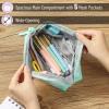 imageMr Pen Fabric Pencil Case Pouch Blue Triangular Shape Pencil PouchMint Green