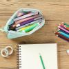 imageMr Pen Fabric Pencil Case Pouch Blue Triangular Shape Pencil PouchMint Green