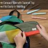 imageMr Pen Fabric Pencil Case Pouch Blue Triangular Shape Pencil PouchOlive Green  Orange