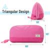 imageMr Pen Fabric Pencil Case Pouch Blue Triangular Shape Pencil PouchPink