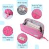 imageMr Pen Fabric Pencil Case Pouch Blue Triangular Shape Pencil PouchPink