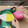 imageMr Pen Fabric Pencil Case Pouch Blue Triangular Shape Pencil PouchPink