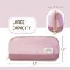 imageMr Pen Fabric Pencil Case Pouch Blue Triangular Shape Pencil PouchRose Pink