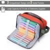 imageMr Pen Large Capacity Pencil Bag Blue Pencil Pouch School ampamp College Pencil CaseOlive Green  Orange
