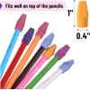 imageMr Pen Pencil Top Erasers 120 Pack 6 Different Twilight Pulse Colors LatexFree ampamp No Smudge Pencil Eraser Tops