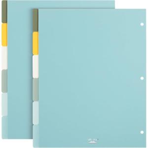 imageMr Pen 3 Ring Binder Dividers with Tabs 2 Sets 6 PackSet Letter Size Earthlight Colors Plastic 6 Tab Dividers for 3 Ring Binder with 12 pcs Labels