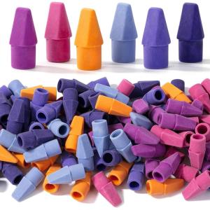 imageMr Pen Pencil Top Erasers 120 Pack 6 Different Twilight Pulse Colors LatexFree ampamp No Smudge Pencil Eraser Tops