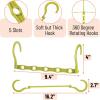 imageMr Pen Space Saving Hangers for Clothes 8 pcs Autumn Colors Plastic Multi Clothes Hangers Space Saving 5 Slots 360 Rotating Hooks