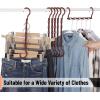 imageMr Pen Space Saving Hangers for Clothes 8 pcs Autumn Colors Plastic Multi Clothes Hangers Space Saving 5 Slots 360 Rotating Hooks