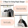 imageMr Pen Space Saving Hangers for Clothes 8 pcs Autumn Colors Plastic Multi Clothes Hangers Space Saving 5 Slots 360 Rotating Hooks