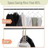 imageMr Pen Space Saving Hangers for Clothes 8 pcs Autumn Colors Plastic Multi Clothes Hangers Space Saving 5 Slots 360 Rotating Hooks