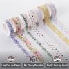 imageMr Pen Washi Tape Set 21 Rolls Assorted Sizes Geo Labyrinth Washi Tape for JournalingFloral