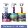 imageMr Pen Washi Tape Set 21 Rolls Assorted Sizes Geo Labyrinth Washi Tape for JournalingGeometric Groove