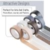 imageMr Pen Washi Tape Set 21 Rolls Assorted Sizes Geo Labyrinth Washi Tape for JournalingGrid