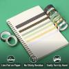 imageMr Pen Washi Tape Set 21 Rolls Assorted Sizes Geo Labyrinth Washi Tape for JournalingMidnight Garden