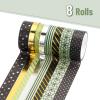 imageMr Pen Washi Tape Set 21 Rolls Assorted Sizes Geo Labyrinth Washi Tape for JournalingMidnight Garden