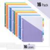 imageMr Pen Binder Dividers with Pockets and Tabs 2 Sets 8 PackSet Coastal Sunrise 3 Ring Binder Dividers with Tabs and Pockets on Both Sides