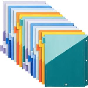 imageMr Pen Binder Dividers with Pockets and Tabs 2 Sets 8 PackSet Coastal Sunrise 3 Ring Binder Dividers with Tabs and Pockets on Both Sides