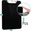 imageMr Pen Plastic Clipboard 125quot x 9quot 2 Pack Faded Earthy Clipboard Plastic LowProfile Metal Clip with Retractable Hanging HoleBlack