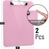 imageMr Pen Plastic Clipboard 125quot x 9quot 2 Pack Faded Earthy Clipboard Plastic LowProfile Metal Clip with Retractable Hanging HoleCareys Pink