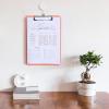 imageMr Pen Plastic Clipboard 125quot x 9quot 2 Pack Faded Earthy Clipboard Plastic LowProfile Metal Clip with Retractable Hanging HoleCoral Pink