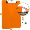 imageMr Pen Plastic Clipboard 125quot x 9quot 2 Pack Faded Earthy Clipboard Plastic LowProfile Metal Clip with Retractable Hanging HoleOrange