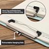 imageMr Pen Plastic Clipboard 125quot x 9quot 2 Pack Faded Earthy Clipboard Plastic LowProfile Metal Clip with Retractable Hanging HolePastel Green